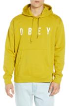 Men's Obey Anyway Hooded Sweatshirt, Size - Yellow