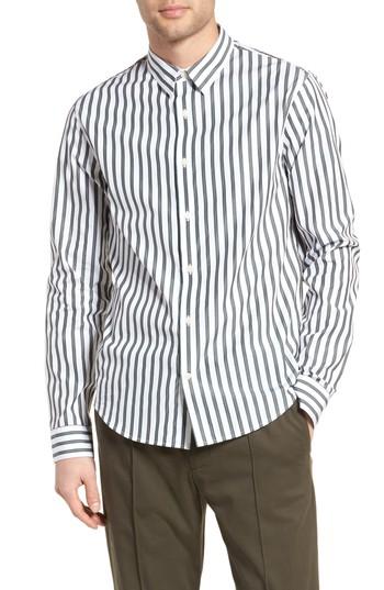 Men's Vince Stripe Sport Shirt - White