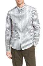 Men's Vince Stripe Sport Shirt - White