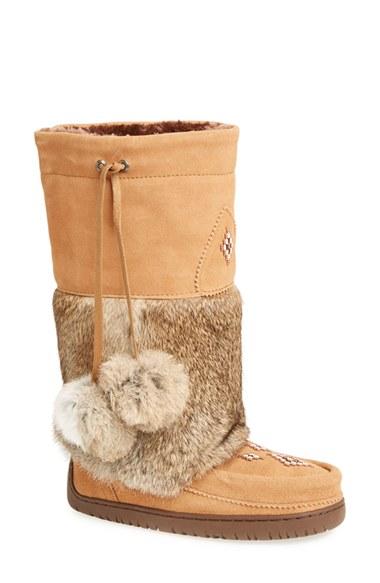 Women's Manitobah Mukluks 'snowy Owl' Genuine Fur & Suede Mukluk