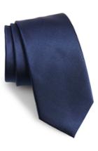 Men's The Tie Bar Solid Silk Tie, Size X-long - Blue