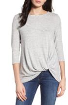 Women's Gibson Twist Front Pullover, Size - Grey