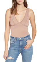 Women's Codexmode Double-v Bodysuit - Beige
