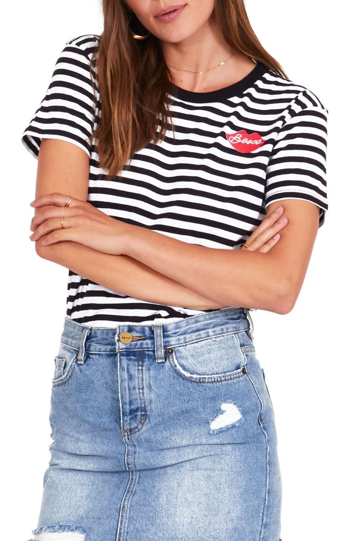 Women's Amuse Society Besos Stripe Tee - White