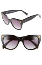 Women's Freida Rothman 'margaux Elegant' 54mm Retro Sunglasses - Black