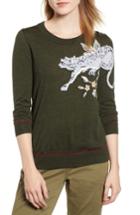 Women's J.crew Tippi Intarsia Cheetah Sweater, Size - Green