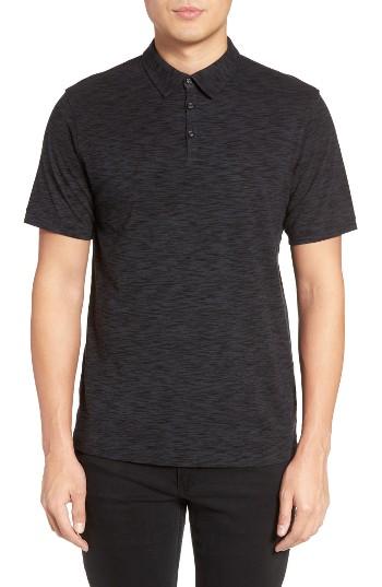 Men's Calibrate Trim Fit Space Dye Polo - Black