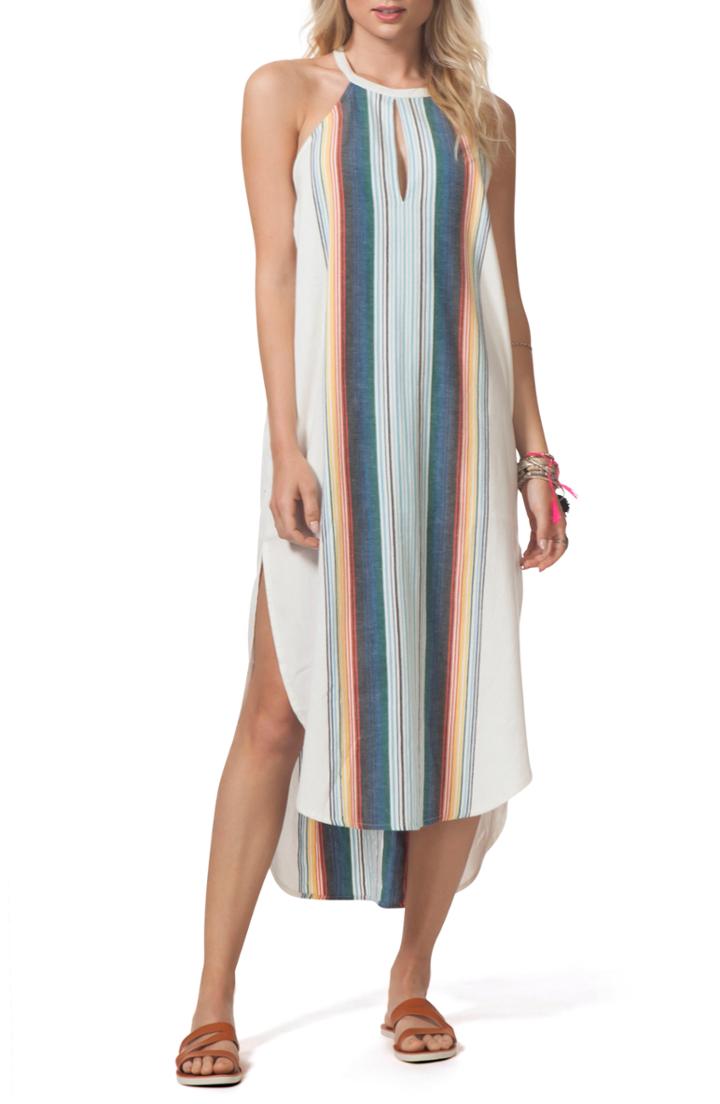 Women's Eliza J Backless Metallic Maxi Wrap Dress - Metallic