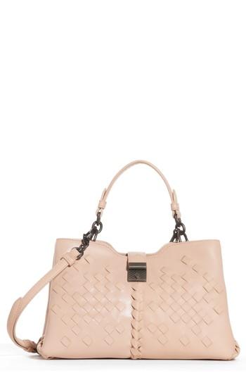 Bottega Veneta Small Napoli Top Handle Satchel - Pink