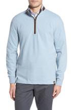 Men's Thaddeus Clifton Quarter Zip Pullover, Size - Blue