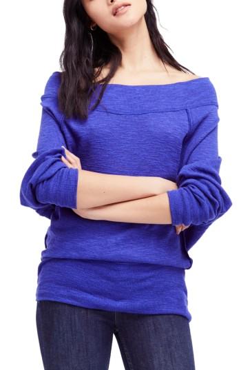 Women's Free People Palisades Off The Shoulder Top - Blue