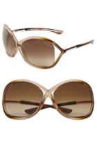 Women's Tom Ford 'whitney' 64mm Open Side Sunglasses - Rose/ Brown