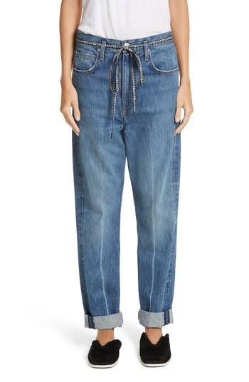 Women's Proenza Schouler Pswl Cuffed Straight Leg Jeans - Blue