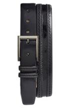 Men's Mezlan 'diver' Crocodile Leather Belt - Black