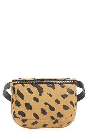 Clare V. Jaguar Print Leather Fanny Pack -