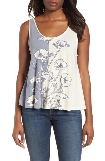 Women's Lucky Brand Floral Print Tank - Blue