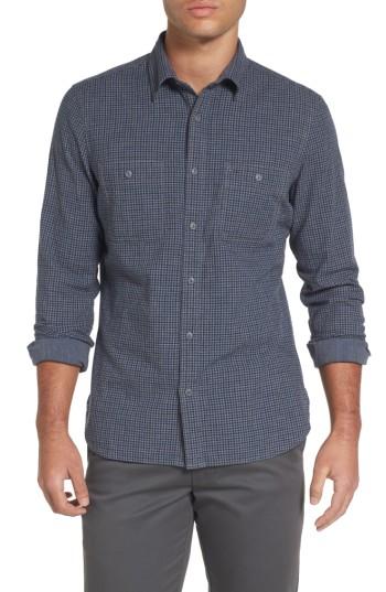Men's Nordstrom Men's Shop Slim Fit Micro Check Sport Shirt