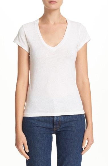 Women's Re/done X Hanes '1960s Slim' V-neck Tee - White