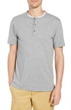 Men's 1901 Cotton Blend Short Sleeve Henley, Size - Grey