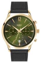 Men's Henry London 'chiswick' Chronograph Leather Strap Watch, 41mm