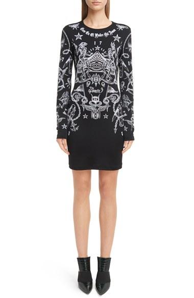 Women's Givenchy Tattoo Print Jersey Dress