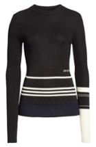 Women's Calvin Klein 205w39nyc Varsity Stripe Colorblock Sweater - Black
