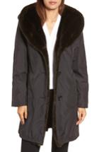 Women's Gallery Storm Coat With Faux Fur Trim & Lining