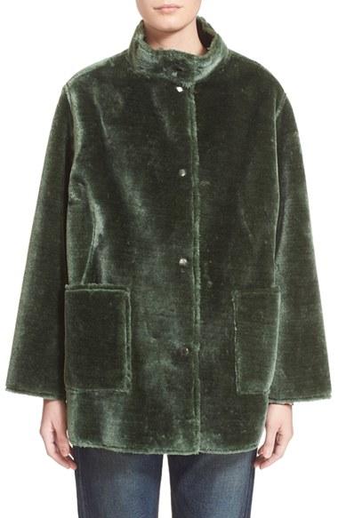 Women's Opening Ceremony 'culver' Reversible Faux Fur Coat