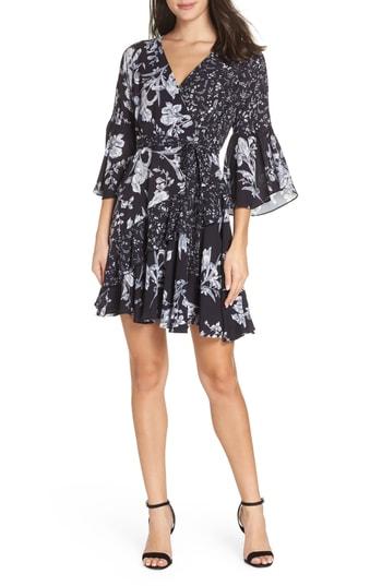 Women's French Connection Ellette Crepe Faux Wrap Dress