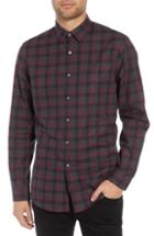 Men's Calibrate Check Flannel Shirt, Size - Grey