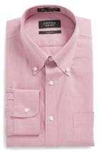 Men's Nordstrom Men's Shop Smartcare(tm) Classic Fit Pinpoint Dress Shirt .5 32 - Pink (online Only)