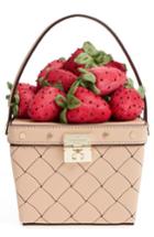 Kate Spade New York Picnic Perfect Strawberry Woven Leather Basket Bag - Red