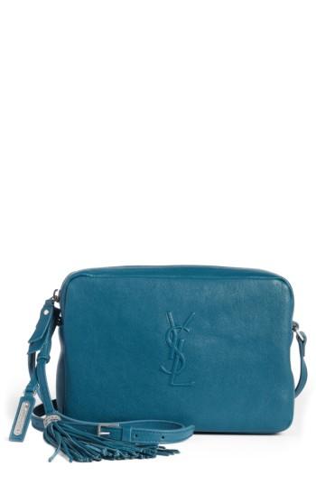 Saint Laurent Small Mono Leather Camera Bag - Green