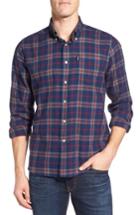 Men's Barbour Seth Tailored Fit Plaid Sport Shirt - Grey