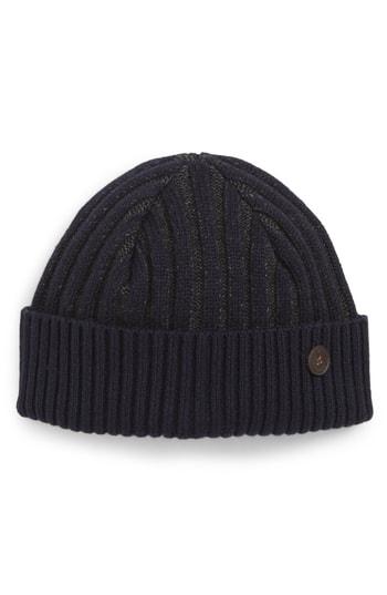 Men's Ted Baker London Knitted Interest Hat - Blue