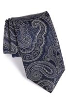 Men's Canali Paisley Silk Tie, Size - Blue