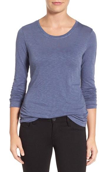 Women's Caslon Long Sleeve Slub Knit Tee - Blue