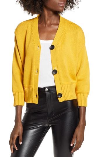 Women's Prima Cotton Cardigan - Yellow