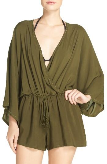 Women's Vince Camuto Cover-up Romper /small - Green