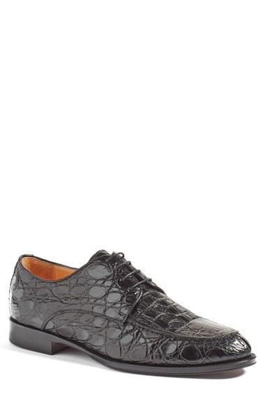 Men's Zelli 'verona' Genuine Crocodile Apron Toe Derby