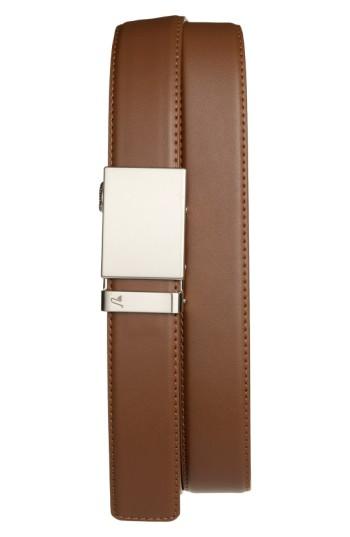 Men's Mission Belt 'steel' Leather Belt - Steel/ Mocha