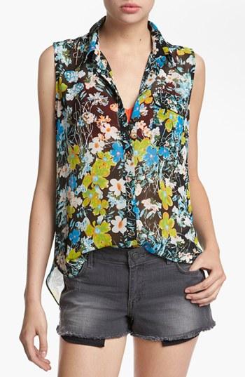 Like Mynded Sheer Back Sleeveless Shirt
