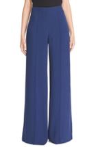 Women's Adam Lippes Wide Leg Satin Back Crepe Pants