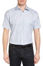 Men's Peter Millar Stormy Tide Fit Sport Shirt, Size Medium - Blue