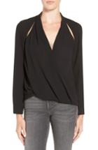 Women's Trouve Cutout Surplice Top - Black