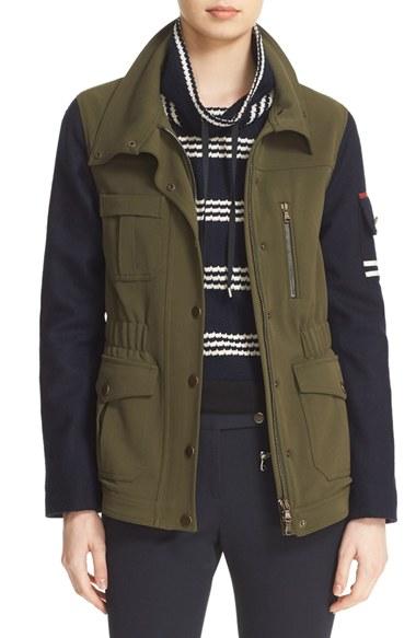 Women's Veronica Beard Skyline Combo Army Jacket