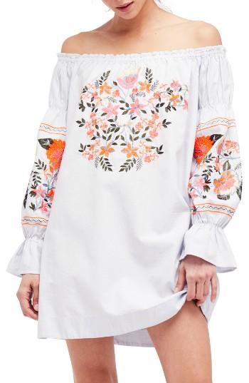 Women's Free People Fleur Du Jour Shift Dress - Blue
