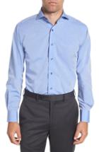 Men's Lorenzo Uomo Trim Fit Solid Dress Shirt - 36 - Blue