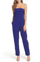 Petite Women's Vince Camuto Strapless Jumpsuit P - Blue