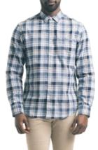 Men's Good Man Brand Trim Fit Plaid Twill Sport Shirt - Blue